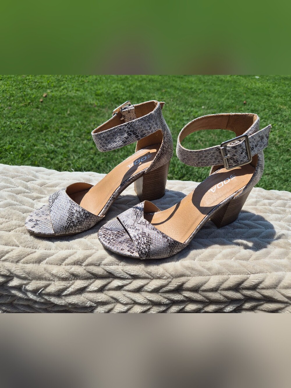 Soda Brand Snake Print Heels...Size 8